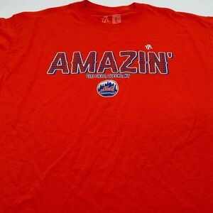 New York Mets The 7 Line Amazin Baseball Citi Field Queens Shirt Mens L Baseball